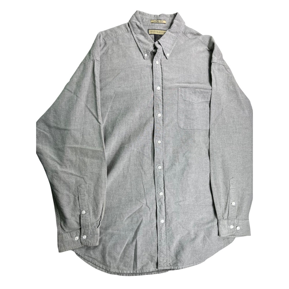 Naturalife The Big Shirt XL Gray 100% Cotton Oversized Oxford Button Down